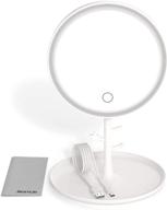 jackyled rechargeable makeup mirror: 3 color lighting modes, dimmable touch screen, usb charging & storage tray logo