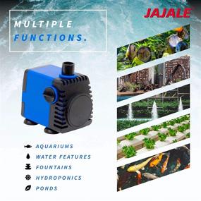 img 1 attached to 🐠 Silent Submersible Water Pump for Pond, Aquarium, Fish Tank, Fountain & Hydroponics - JAJALE Delivers Ultra-Quiet Performance