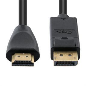 img 3 attached to DTECH 3ft DisplayPort to HDMI Cable: High-Quality Gold Plated Connector in Sleek Black Design