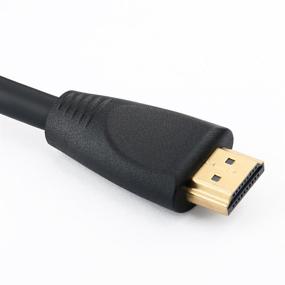img 2 attached to DTECH 3ft DisplayPort to HDMI Cable: High-Quality Gold Plated Connector in Sleek Black Design