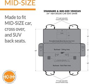 img 3 attached to 🚗 Protect Your Back Seat with K&H Pet Products Car Seat Saver Deluxe and Removable Front Seat Barrier