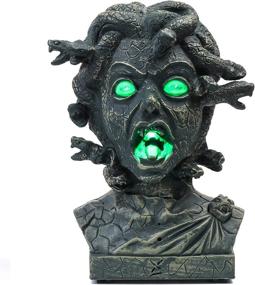 img 4 attached to 💀 Mesmerizing 12 inch Electronic Animated Medusa Bust: Perfect Indoor/Outdoor Halloween Decoration & Creepy Tabletop Decor
