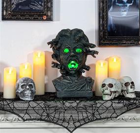 img 1 attached to 💀 Mesmerizing 12 inch Electronic Animated Medusa Bust: Perfect Indoor/Outdoor Halloween Decoration & Creepy Tabletop Decor