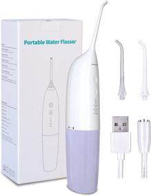 img 4 attached to 🦷 MOCEMTRY Cordless Water Flosser: Portable Dental Oral Irrigator for Travel Home, with Mini Rechargeable Teeth Cleaner - Ideal for Braces & Bridges Care