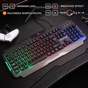 img 3 attached to 🎮 G-LAB Combo Helium - Ultimate 4-in-1 Gaming Bundle: Backlit QWERTY Keyboard, 3200 DPI Gaming Mouse, In-Ear Headphones and Non-Slip Mouse Pad - For PC, Mac, PS4, Xbox One