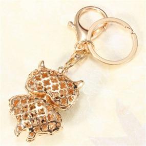 img 1 attached to Sparkling Blingbling Keychain Crystal Rhinestone