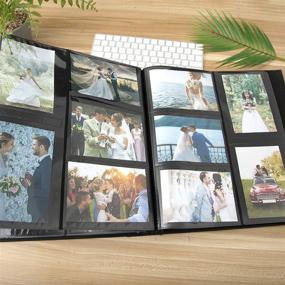 img 2 attached to Spbapr Photo Album 4X6 Cover PU Leather 600 Photos Large Capacity Photo Album For Family Wedding Anniversary Baby Scrapbooking & Stamping