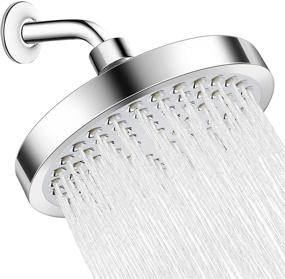 img 4 attached to 🚿 Enhance Your Shower Experience with NSGDCI High Pressure Rain Shower Head: Luxury Chrome Finish, Adjustable Angle, Tool-Free Installation, Anti-Clogging Silicone Nozzles!