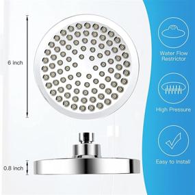 img 3 attached to 🚿 Enhance Your Shower Experience with NSGDCI High Pressure Rain Shower Head: Luxury Chrome Finish, Adjustable Angle, Tool-Free Installation, Anti-Clogging Silicone Nozzles!