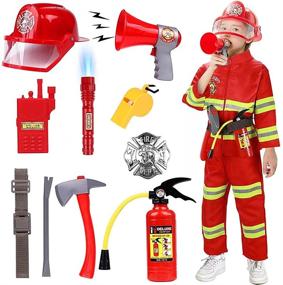 img 4 attached to 👨 Golray Dress Up Firefighter Accessories Halloween - Perfect Costume Additions for Kids & Adults