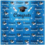 allenjoy 6x6ft congrats grad backdrop class of 2021 blue style glitter white and black graduation cap photography background for celebration prom party decor congratulation banner photo booth props logo