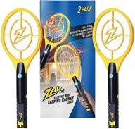 🦟 zap it! bug zapper rechargeable fly zapper racket: powerful mosquito & fly swatter - usb charging, 4,000 volt, 2 pack logo