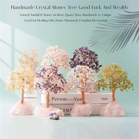 img 3 attached to 🌳 GEMBOURY Handmade Amethyst Rose Quartz Crystal Tree: Enhance Healing and Luck with Reiki Tree of Life Pendant Necklace and Feng Shui Money Tree for Home Decoration