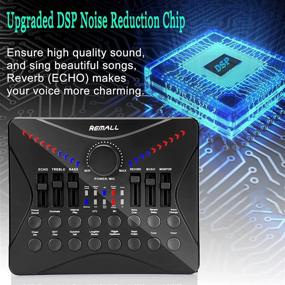 img 2 attached to REMALL Podcast Mixer and Audio Interface: Portable Studio Sound Board for Streaming, Recording, Gaming, and more - Ideal for DJ Mixing, Singing, PC Connectivity, and Phone Integration