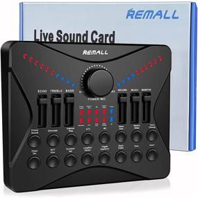 img 4 attached to REMALL Podcast Mixer and Audio Interface: Portable Studio Sound Board for Streaming, Recording, Gaming, and more - Ideal for DJ Mixing, Singing, PC Connectivity, and Phone Integration