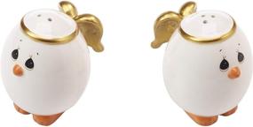 img 2 attached to Adorable Precious Moments Chick and Egg Salt 🐣 and Pepper Ceramic Set - Perfect for Tabletop Delights!