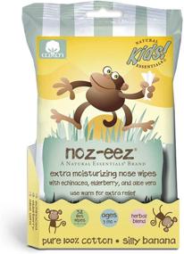 img 3 attached to 🍌 естественные средства Noz-eez Увлажняющие салфетки для носа с эхинацеей, бузиной и алоэ, аромат смешных бананов, 32 штуки (12 упаковок)