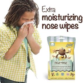img 1 attached to 🍌 Natural Essentials Noz-eez Moisturizing Nose Wipes with Echinacea, Elderberry & Aloe, Silly Banana Fragrance, 32-Count (12-Pack)