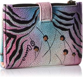 img 2 attached to 👜 Genuine Leather Ladies Wallet by Anna by Anuschka with Hand-Painted Original Artwork