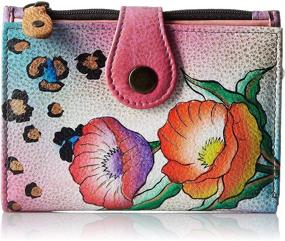 img 3 attached to 👜 Genuine Leather Ladies Wallet by Anna by Anuschka with Hand-Painted Original Artwork
