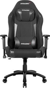 img 4 attached to AKRacing EX Wide Gaming Chair BLACK Furniture for Game & Recreation Room Furniture