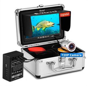 img 4 attached to Eyoyo Underwater Fishing Camera: Portable Video Fish Finder with Upgraded 720P Camera, 12 IR Lights, and 7 inch IPS Screen - Ideal for Ice, Lake, Boat, and Sea Fishing (30m+DVR)