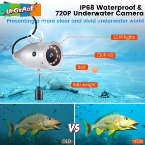 img 2 attached to Eyoyo Underwater Fishing Camera: Portable Video Fish Finder with Upgraded 720P Camera, 12 IR Lights, and 7 inch IPS Screen - Ideal for Ice, Lake, Boat, and Sea Fishing (30m+DVR)