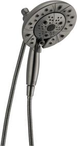 img 4 attached to 🚿 Enhance your Shower Experience with DELTA-FAUCET 58480-KS25-PK H2Okinetic 5 Setting Two-in-One Shower Combo, 2.5 GPM, Black Stainless Steel