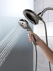 img 3 attached to 🚿 Enhance your Shower Experience with DELTA-FAUCET 58480-KS25-PK H2Okinetic 5 Setting Two-in-One Shower Combo, 2.5 GPM, Black Stainless Steel