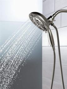 img 2 attached to 🚿 Enhance your Shower Experience with DELTA-FAUCET 58480-KS25-PK H2Okinetic 5 Setting Two-in-One Shower Combo, 2.5 GPM, Black Stainless Steel