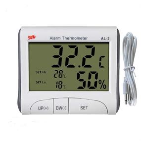 img 4 attached to 🌡️ Digital Alarm Thermometer for Aquarium, Fish Tank with Hygrometer for Room, Reptile Tank, Egg Incubator - Mini Alarm Indoor Thermometer with Magnetic Stand