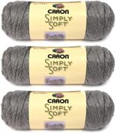 soft grey simply soft 🧶 heather yarn - pack of 3 logo