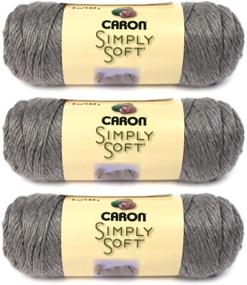 img 2 attached to Soft Grey Simply Soft 🧶 Heather Yarn - Pack of 3