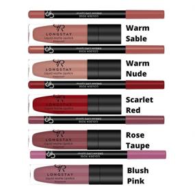 img 1 attached to 💄 GR Cosmetics Matte Liquid Lipstick and Lip Liner Pencil Set - Scarlet Red, Lip Makeup Kit for Long-Lasting Color