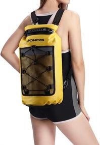 img 1 attached to 🌊 Waterproof Dry Bag by Boncas - 10L, 20L, 30L Waterproof Backpack with Phone Pounch, Roll Top Bag Dry Sack for Kayaking, Fishing, Rafting