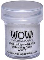 wow embossing powder hologram sparkle logo