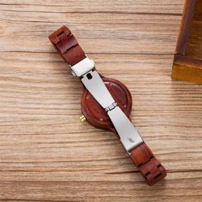img 1 attached to 🌸 Stylish Women's Wooden Watch: BIOSTON Handmade Vintage Quartz Wristwatch for a Casual & Classic Look