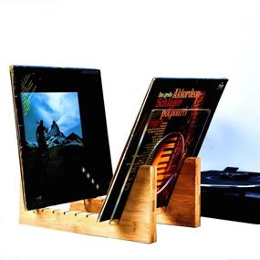 img 4 attached to Sangle Sopffy Vinyl Record Storage Holder - Store and Showcase up to 60 Albums - Solid Wood Base with Clear Acrylic - Inner Circle LP Display Stand for Your Beloved Collection