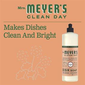 img 2 attached to 🧼 Case of 6 Mrs. Meyer's Clean Day Geranium Dish Soap, 16-Ounce Bottles