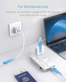 img 2 attached to 🔌 Ultra-Quiet BESTEK International Power Converter: Pure Sine Wave Voltage Adapter 100-240V to 110V - Universal Travel Adapter and Converter for Europe/UK/China/Australia and More