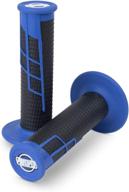 pro taper clamp on grips - 1/2 waffle (blue/black) logo