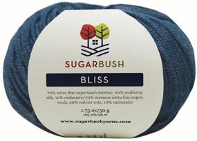 img 3 attached to Merino Wool True Navy Bliss Light Weight Yarn by Sugar Bush