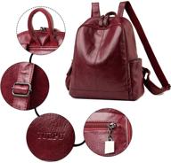 medium black leather handbag crossbody fashion backpack purse for women - ideal for travel logo