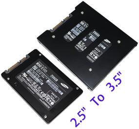 img 3 attached to SNANSHI 2.5 to 3.5 SSD Mounting Bracket: Metal HDD Adapter for PC SSD - Pack of 2