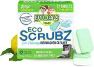 🧼 eco-gals eco scrubz deep dishwasher machine cleaner, 12 count tablets - unscented, 1 year supply - effective cleaning solution logo