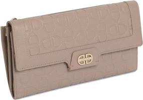 img 4 attached to SADDLER Leather Monogrammed 19 5Cm Trifold Women's Handbags & Wallets for Wallets