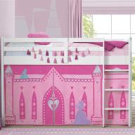 🏰 enhance your child's sleeping experience with the delta children loft bed tent curtain set - low twin, disney princess edition logo