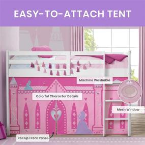 img 1 attached to 🏰 Enhance Your Child's Sleeping Experience with the Delta Children Loft Bed Tent Curtain Set - Low Twin, Disney Princess Edition