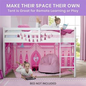 img 2 attached to 🏰 Enhance Your Child's Sleeping Experience with the Delta Children Loft Bed Tent Curtain Set - Low Twin, Disney Princess Edition