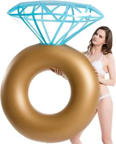 img 4 attached to Fun in the Sun with the Jasonwell Inflatable Diamond Ring Float!